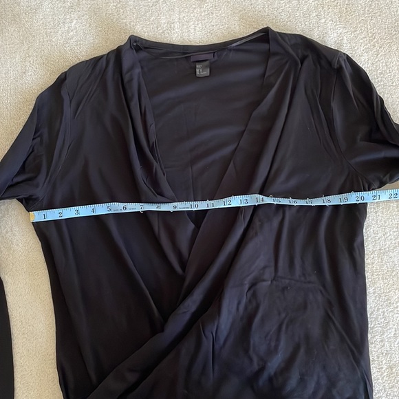 H&M Black 100% cotton wrap front top - Picture 6 of 8
